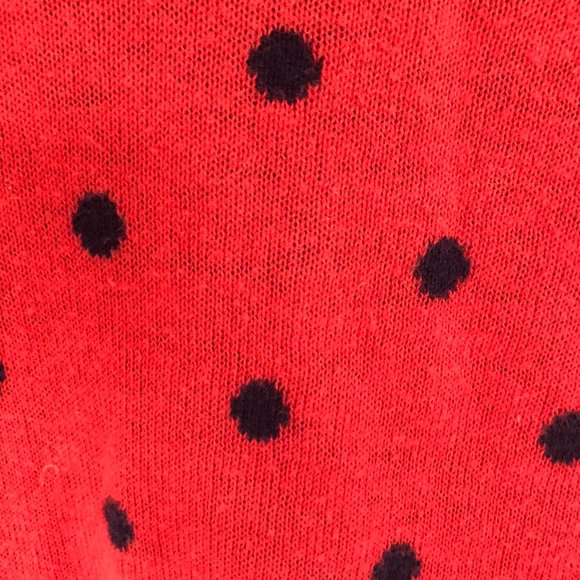 Red Sweater with Black Polka Dots - Picture 4 of 4
